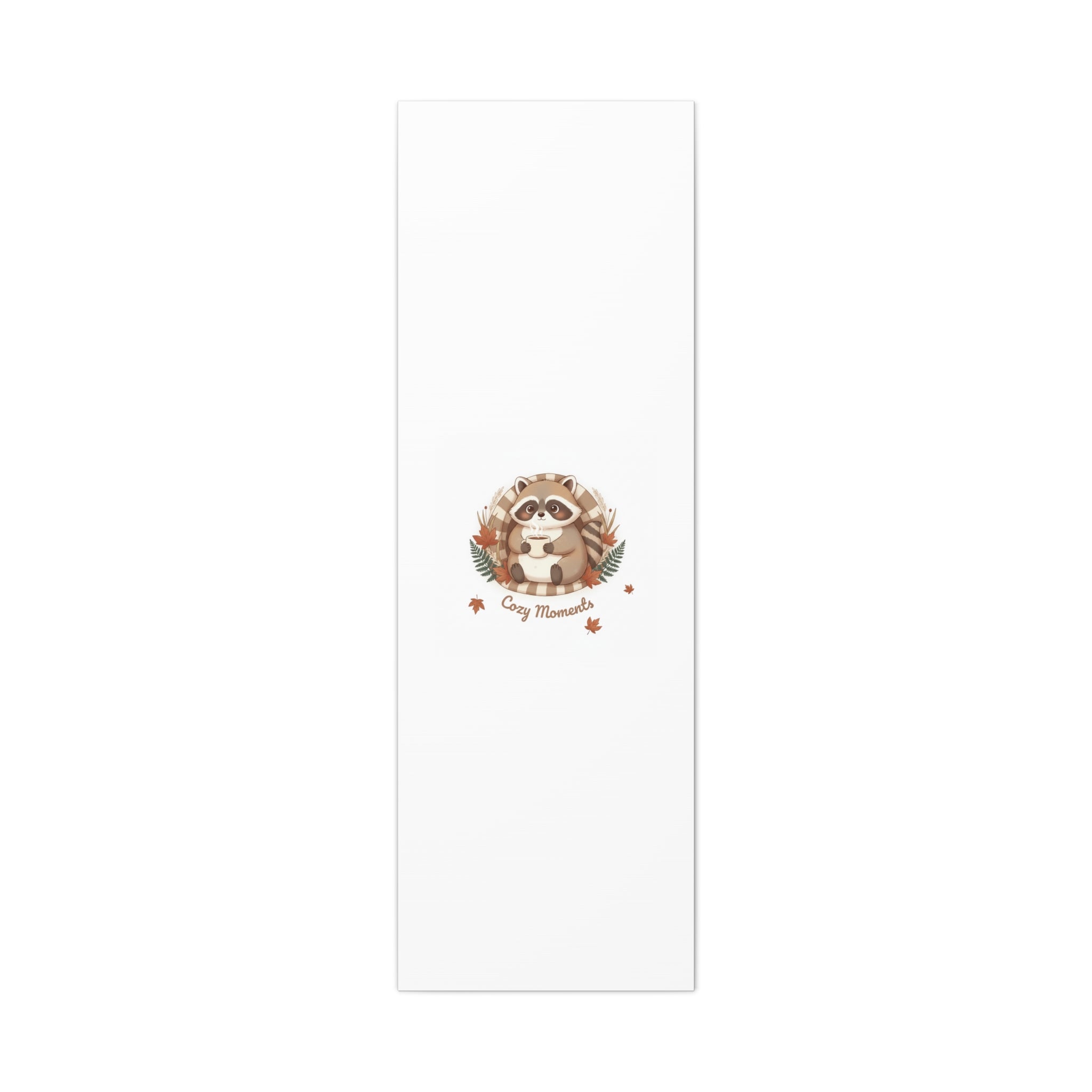 Cozy Moments Raccoon Illustration Canvas, cute animal illustration | winter forest art