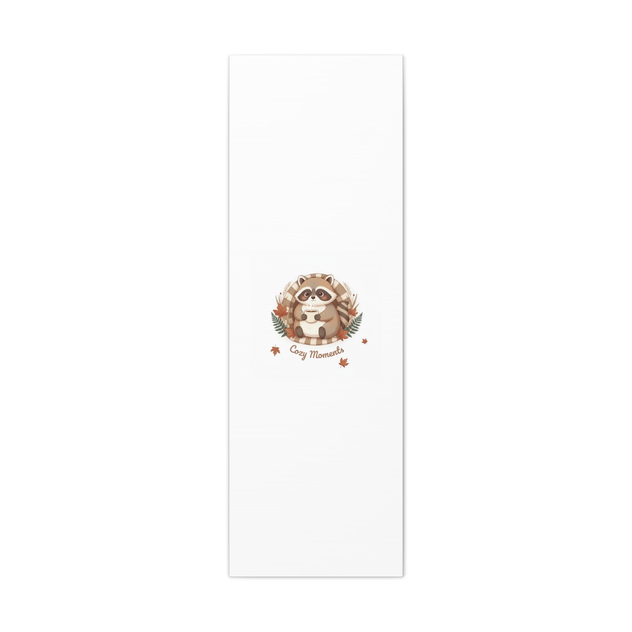 Cozy Moments Raccoon Illustration Canvas, cute animal illustration | winter forest art