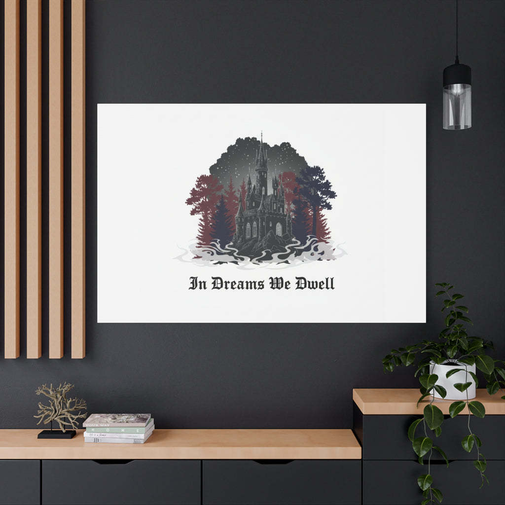 In Dreams We Dwell Castle Art, Matte Canvas | Castlecore, Gothic Wall Art