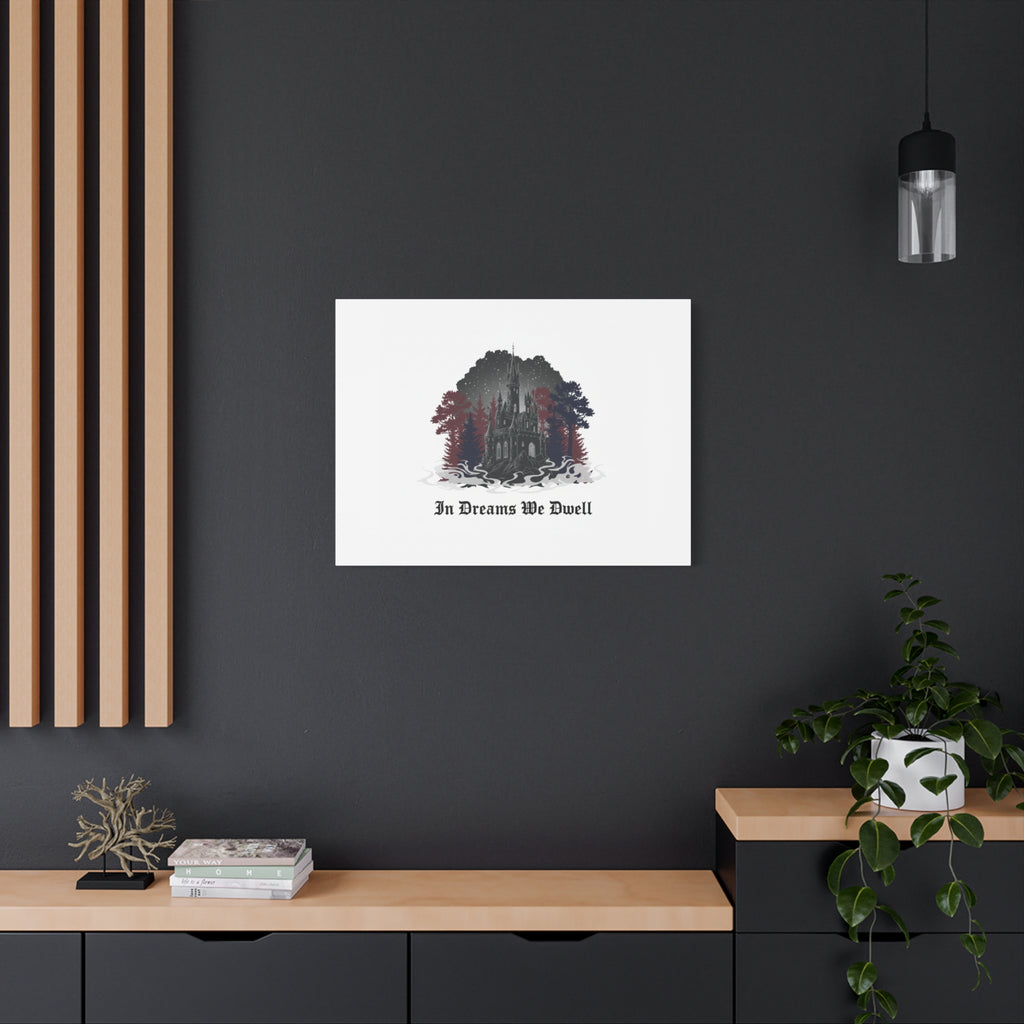 In Dreams We Dwell Castle Art, Matte Canvas | Castlecore, Gothic Wall Art