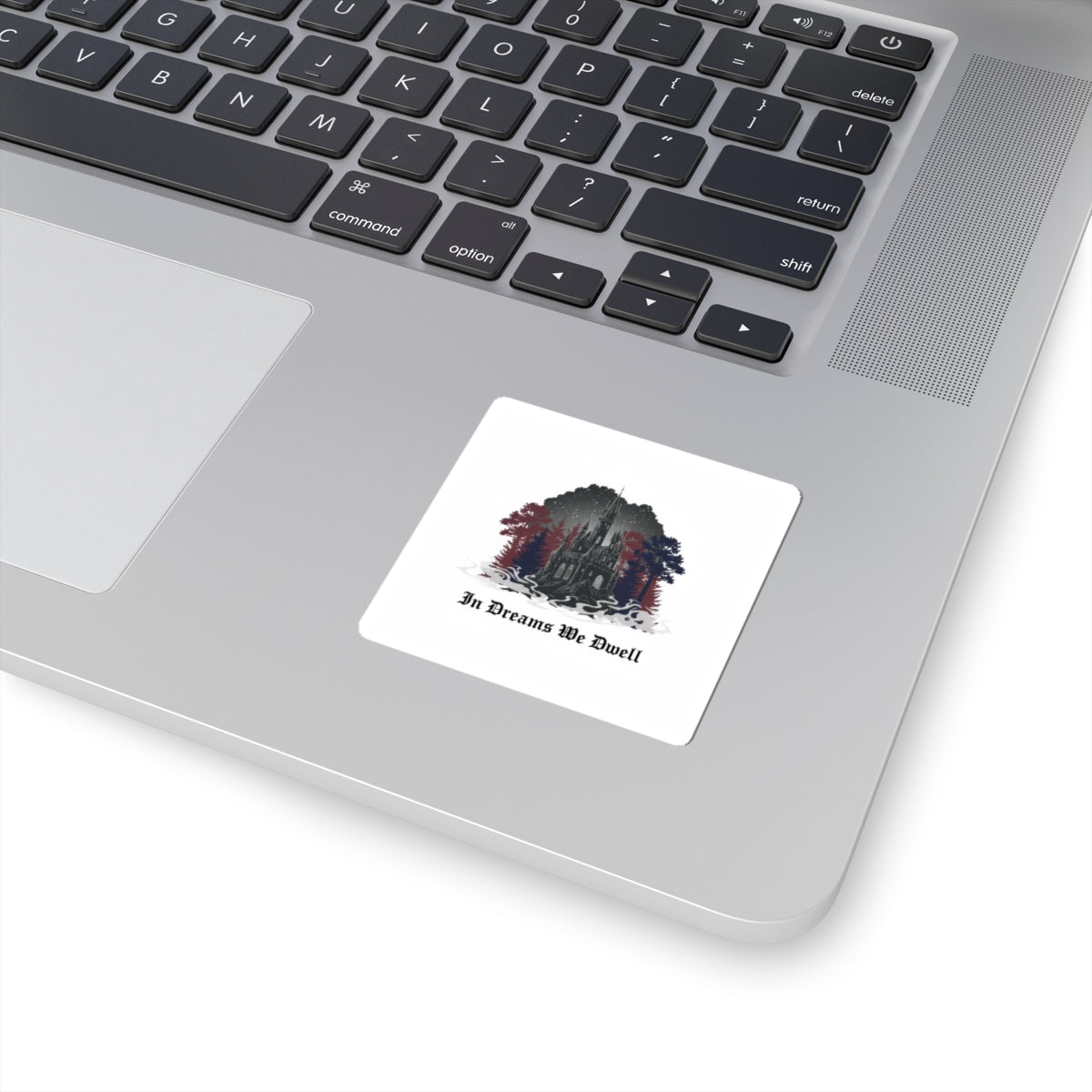 In Dreams We Dwell Kiss-Cut Sticker | Castlecore, Gothic Blackletter