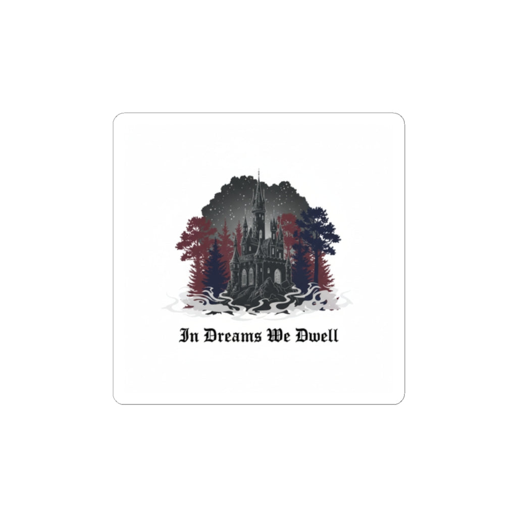 In Dreams We Dwell Kiss-Cut Sticker | Castlecore, Gothic Blackletter