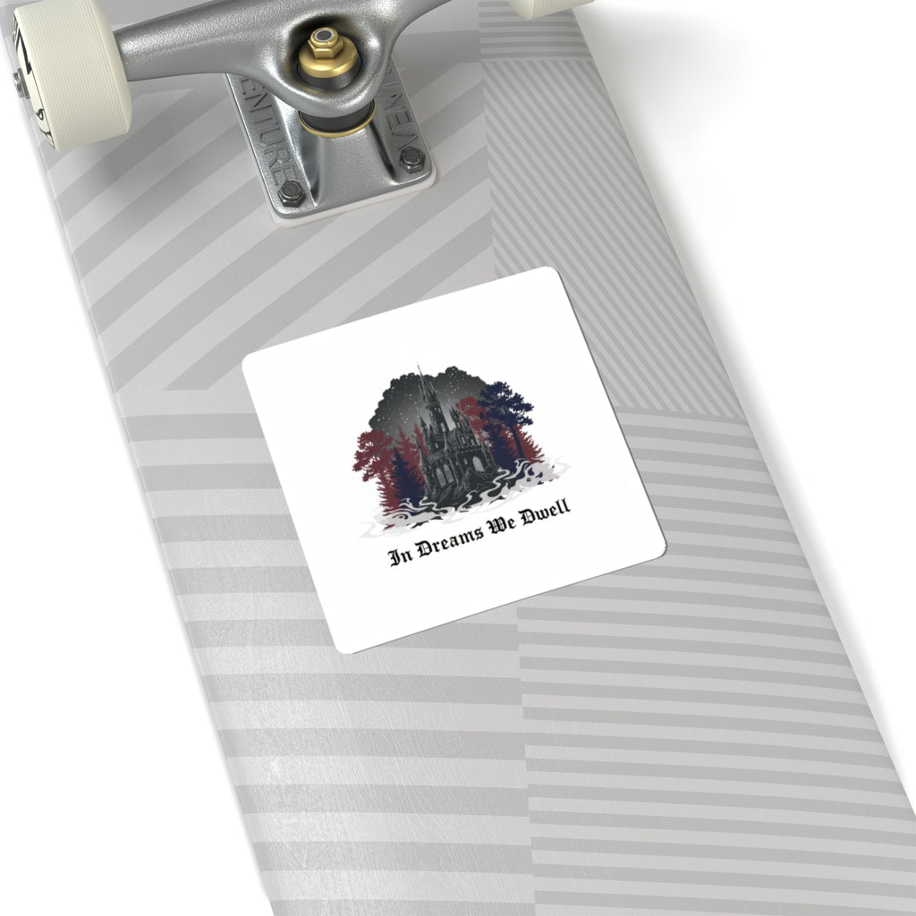 In Dreams We Dwell Kiss-Cut Sticker | Castlecore, Gothic Blackletter